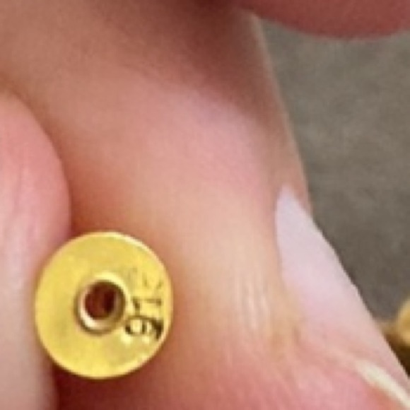 22k solid gold ball earrings - Picture 5 of 5